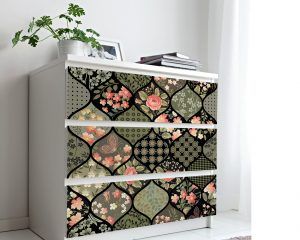 Black Patchwork Furniture Decor