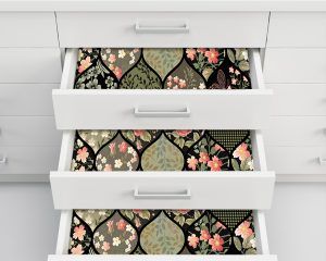 Black Patchwork Inside Drawer