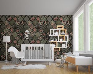 Black Patchwork Nursery Decor