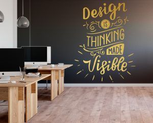 Design Made Visible Wall Decal Gold Foil