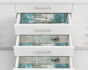 Distressed Wood Inside Drawer