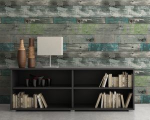 Distressed Wood Wall Mural