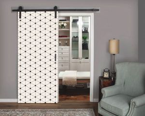 Geometric Cubes Closet Door