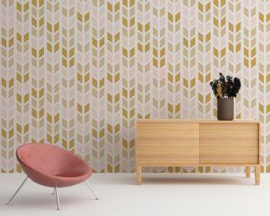 Geometric Gold Removable Wallpaper