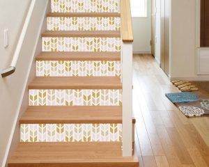 Geometric Gold Staircase