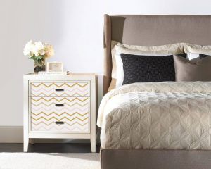 Golden Chevron Furniture Cover
