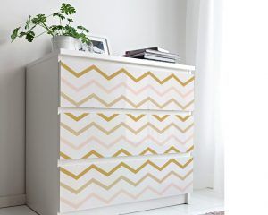 Golden Chevron Furniture Decor