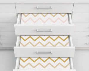 Golden Chevron Inside Drawer