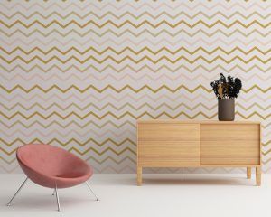 Golden Chevron Removable Wallpaper