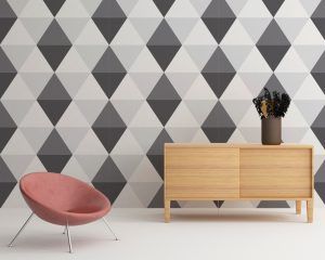 Greyscale Triangles Removable Wallpaper