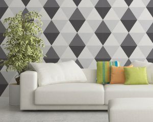 Greyscale Triangles Wallpaper