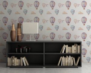 Hot Air Balloons Watercolor Wall Mural