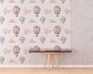 Hot Air Balloons Watercolor Wallpaper Roll