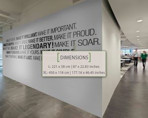 Make It Legendary Wall Decal Dimensions 1