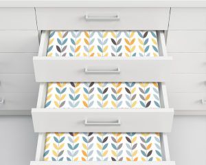 Mid Century Leaves Inside Drawer