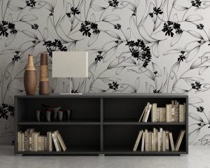 Minimal Leaves Wall Mural