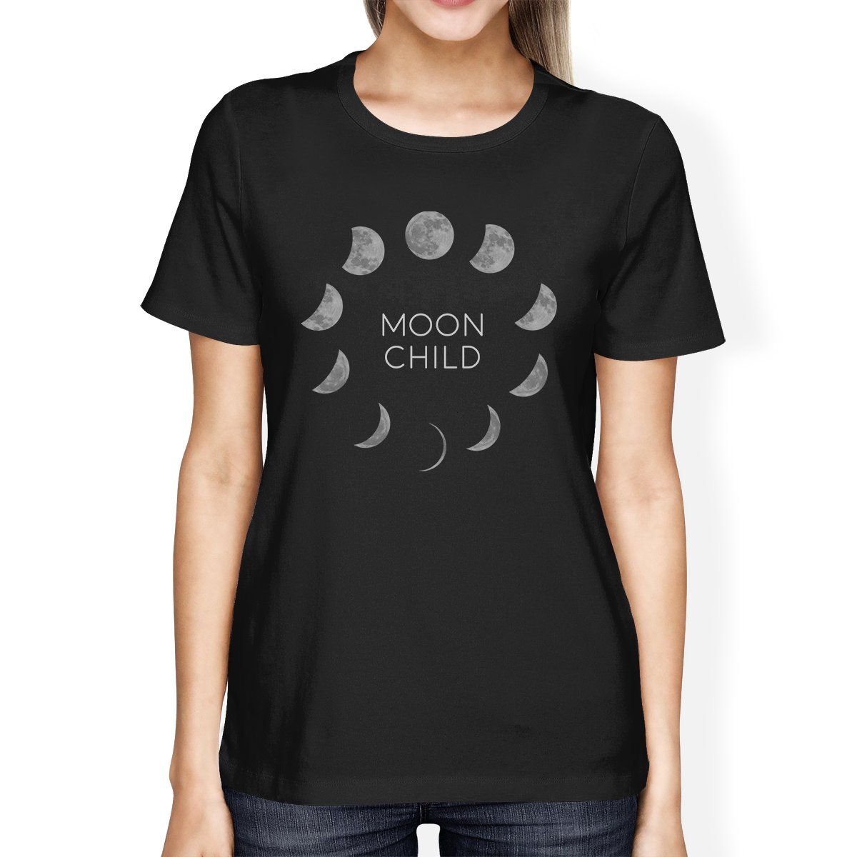Falsehood Think ahead Accustom Moon Child Black T-Shirt - Kuarki - Lifestyle Solutions