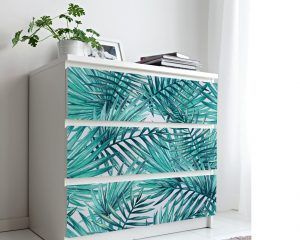 Palm Leaves Watercolor Furniture Decor