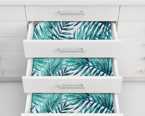 Palm Leaves Watercolor Inside Drawer