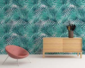Palm Leaves Watercolor Removable Wallpaper