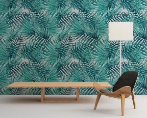 Palm Leaves Watercolor Wall Decor