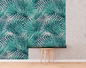 Palm Leaves Watercolor Wallpaper Roll