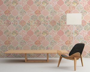 Pink Trellis Patchwork Wall Decor