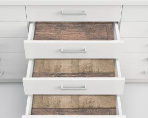 Reclaimed Wood Inside Drawer