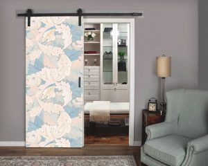 Soft Floral Closet Door