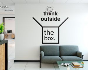 Think Outside The Box Wall Decal