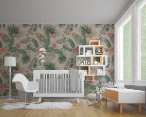Watercolor Leaves Nursery Decor