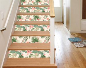 Watercolor Leaves Staircase