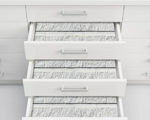 White Brick Inside Drawer