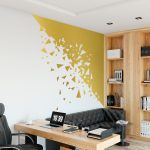 Abstract Fragmented Wall Decal - Gold Foil