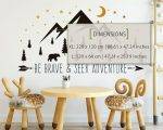 Be Brave _ Seek Adventure Wall Decor Dimensions