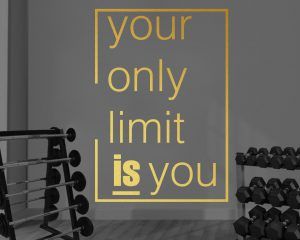 Gym Inspirational Wall Decal - Gold Foil