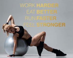 Gym Motivational Wall Decal Gold Foil