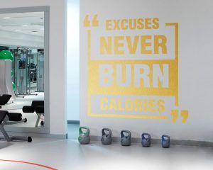 Gym Wall Decor - Gold Foil