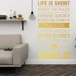 Life is Short Wall Decal - Gold Foil