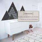Mountains Geometric Wall Decal Dimensions
