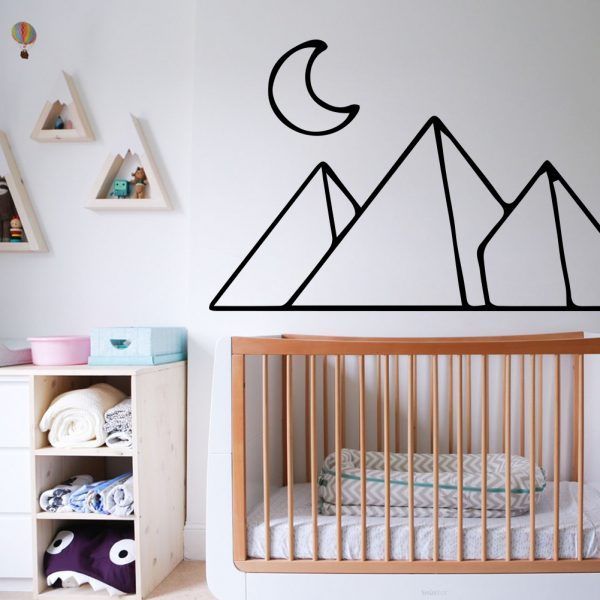 Mountains & Moon Wall Decal