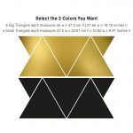 Solid Color Triangles Wall Decals - Dimensions