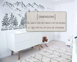 Woodland Wall Decal - Dimensions