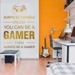 Always Be a Gamer Wall Sticker - Gold Foil