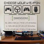 Choose Your Weapon Wall Decal - Dimensions