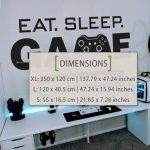 Eat Sleep Game Wall Decal - Dimensions