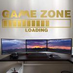Game Loading Wall Sticker - Gold Foil