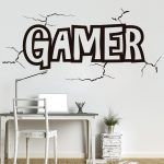 Gamer Cracked Wall Decal