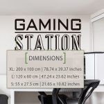 Gaming Station Wall Sticker - Dimensions