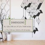 Geometric Art Wall Sticker - Dimensions